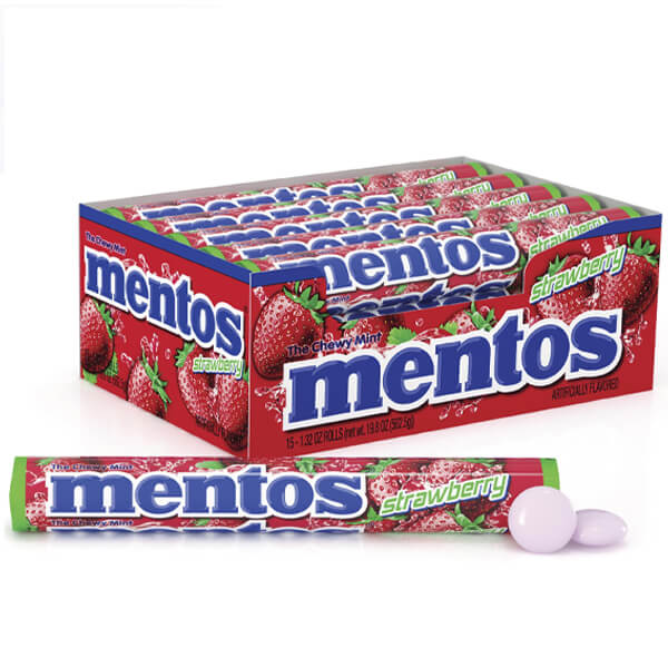 MENTOS (20x38gr.) - (STRAWBERRY)