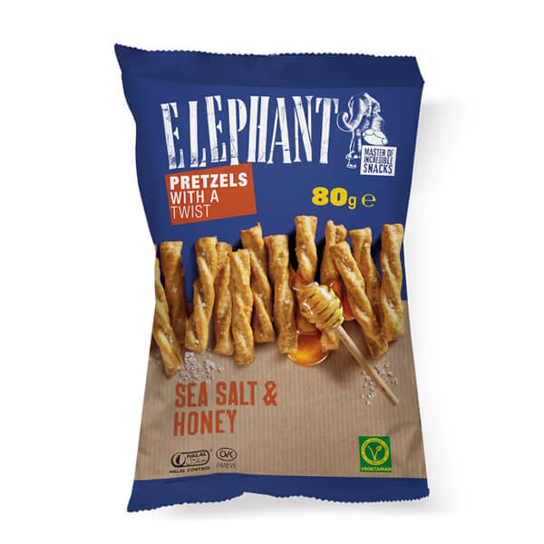 ELEPHANT TWISTED PRETZEL 80gr. - (ΘΑΛΑΣΣΙΝΟ ΑΛΑΤΙ ΚΑΙ ΜΕΛΙ)