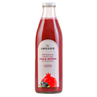 GRECIALS ΧΥΜΟΣ ΡΟΔΙ ΚΑΙ ΑΡΩΝΙΑ 1lt - (ΓΥΑΛΙΝΟ)