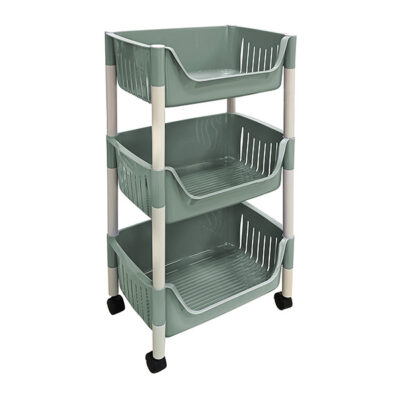 KW-229-3-GREEN ΠΛΑΣΤΙΚΗ ΡΑΦΙΕΡΑ 3 ΘΕΣΕΩΝ 46Χ30Χ84CM  ΠΡΑΣΙΝΟ  9