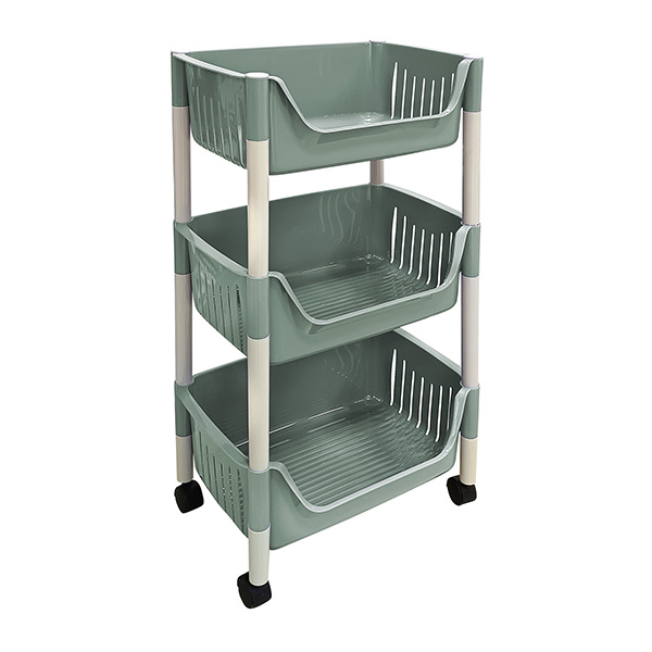 KW-229-3-GREEN ΠΛΑΣΤΙΚΗ ΡΑΦΙΕΡΑ 3 ΘΕΣΕΩΝ 46Χ30Χ84CM  ΠΡΑΣΙΝΟ  9