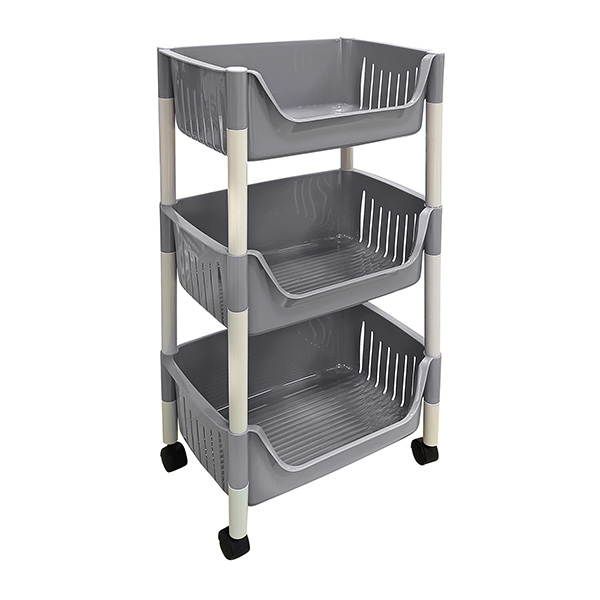 KW-229-3-GREY ΠΛΑΣΤΙΚΗ ΡΑΦΙΕΡΑ 3 ΘΕΣΕΩΝ 46Χ30Χ84CM  ΓΚΡΙ  9