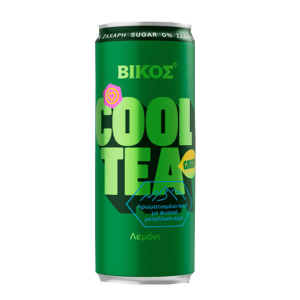 ΒΙΚΟΣ COOL TEA ZERO  ΚΟΥΤΙ 330ml - (ΠΡΑΣΙΝΟ ΜΕ ΛΕΜΟΝΙ)