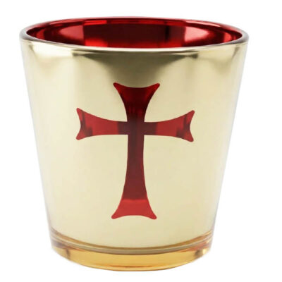 ΠΟΤΗΡΙ ΓΥΑΛΙΝΟ ΚΑΝΤΗΛΑΣ ΜΕ ΣΤΑΥΡΟ - (ΜΙΚΡΟ)