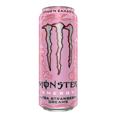 MONSTER ENERGY DRINK 500ml - (ULTRA STRAWBERRY) (ZERO SUGAR)