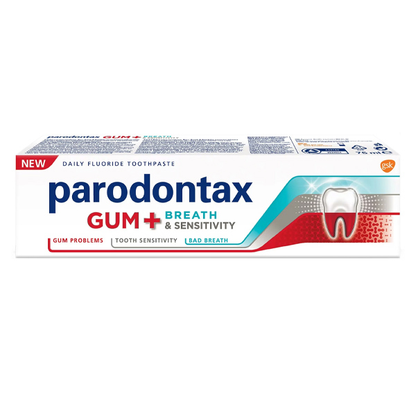 PARODONTAX GUM + BREATH ΚΑΙ SENSITIVITY 75ml - (ORIGINAL) (ΟΔΟΝΤΟΚΡΕΜΑ)
