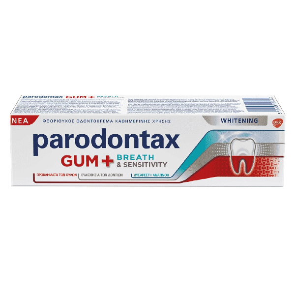 PARODONTAX GUM + BREATH ΚΑΙ SENSITIVITY 75ml - (WHITENING) (ΟΔΟΝΤΟΚΡΕΜΑ)