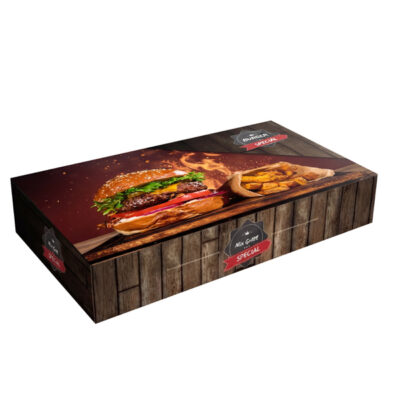 LUXURY ΚΟΥΤΙ BURGER + ΠΑΤΑΤΕΣ (22x12x9cm ) - (10kg)