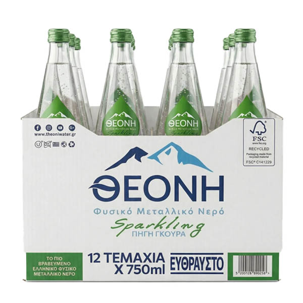 ΘΕΟΝΗ ΑΝΘΡΑΚΟΥΧΟ ΦΥΣΙΚΟ ΜΕΤΑΛ. ΝΕΡΟ 0.75lt - (12pack)