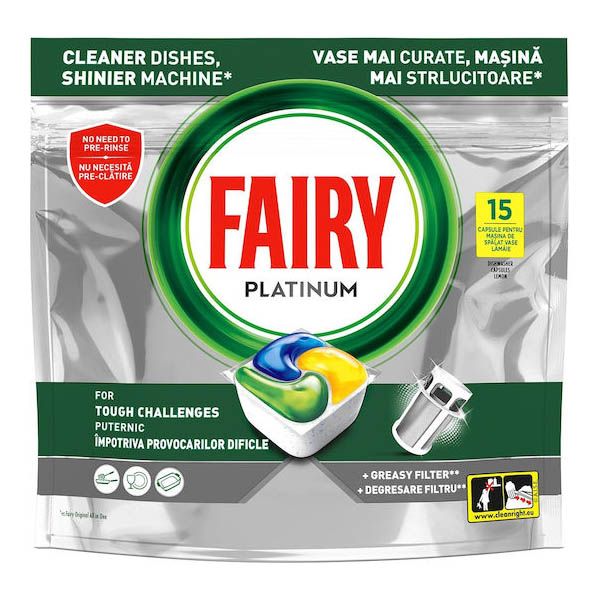 FAIRY CAPS ΠΛΥΝΤΗΡΙΟΥ ΠΙΑΤΩΝ PLATINUM 15τεμ.