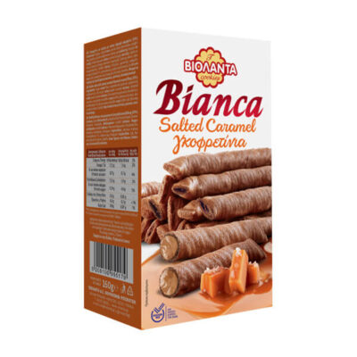 ΒΙΟΛΑΝΤΑ BIANCA ΓΚΟΦΡΕΤΙΝΙΑ ΜΕ ΚΡΕΜΑ ΑΛΜΥΡΗΣ ΚΑΡΑΜΕΛΑΣ 160g