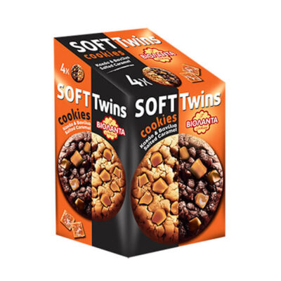 ΒΙΟΛΑΝΤΑ SOFT COOKIES TWINS 160gr. - (ΚΑΚΑΟ ΚΑΙ ΒΑΝΙΛΙΑ SALTED CARAMEL)