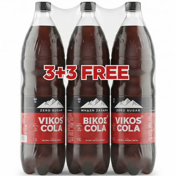 ΒΙΚΟΣ COLA ZERO (6x1,5lit) - (3+3 ΔΩΡΟ)
