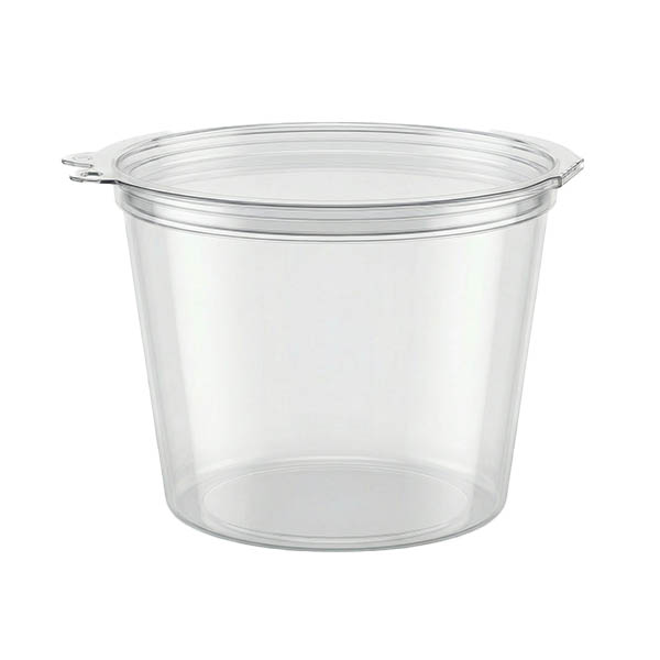 ΚΥΠΕΛΟ ΣΤΡΟΓΓΥΛΟ ΔΙΑΦΑΝΕΣ ΜΕ ΚΑΠΑΚΙ 1000ml - (50τεμ.) (2-HD-1000) (PREPAC)