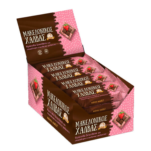 ΜΑΚΕΔΟΝΙΚΟΣ ΧΑΛΒΑΣ 16x35gr - (ΦΡΑΟΥΛΑ ΣΟΚΟΛΑΤΑ ΚΑΙ ΕΠΙΚΑΛΥΨΗ ΣΟΚΟΛΑΤΑΣ ΓΑΛΑΚΤΟΣ)