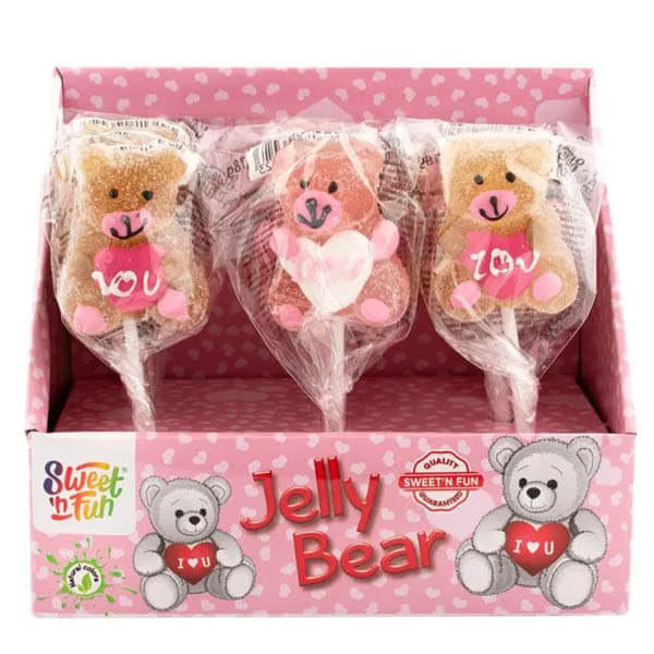 VALENTINE'S ΓΛΕΙΦΙΤΖΟΥΡΙ MARSHMALLOW (12x18gr.) - (ΑΡΚΟΥΔΑΚΙ ΜΕ ΚΑΡΔΟΥΛΑ)