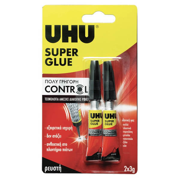 UHU ΚΟΛΛΑ SUPER GLUE 2τεμ *3gr
