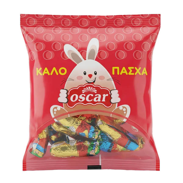 OSCAR ΠΑΣΧΑΛΙΝΑ ΣΟΚΟΛΑΤΕΝΙΑ MINI ΛΑΓΟΥΔΑΚΙΑ 100gr. - (ΓΕΜΙΣΗ ΠΡΑΛΙΝΑ)