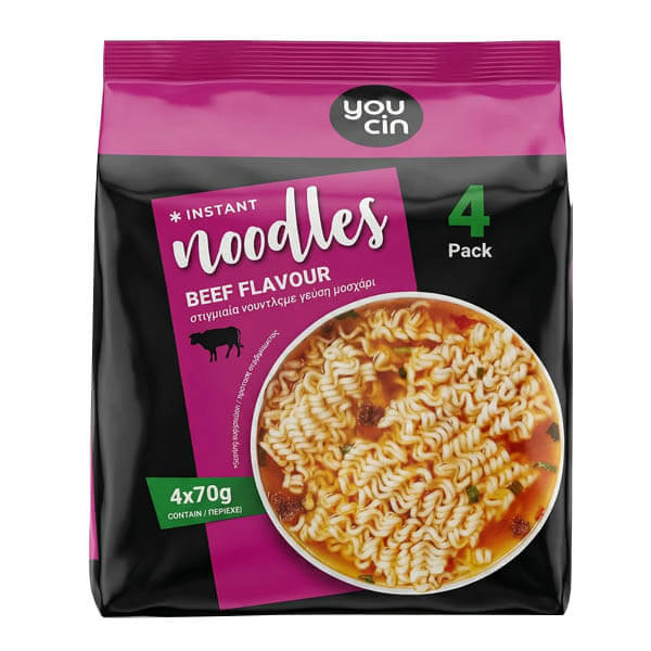 YOUCIN NOODLES (4Χ60gr) - ΜΟΣΧΑΡΙ