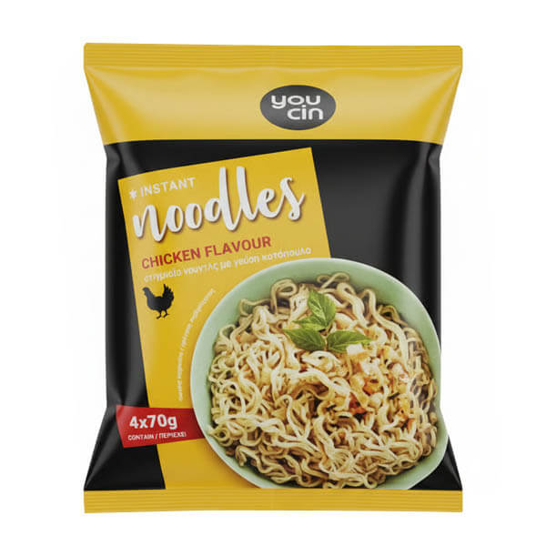 YOUCIN NOODLES (4x60gr) - ΚΟΤΟΠΟΥΛΟ