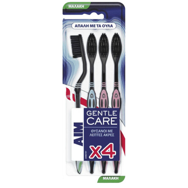 AIM ΟΔΟΝΤΟΒΟΥΡΤΣΑ 4τεμ. - (GENTLE CARE) (ΜΑΛΑΚΗ)