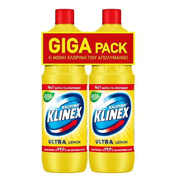 KLINEX ΧΛΩΡΙΝΗ ΠΑΧΥΡΕΥΣΤΗ (2x750ml) - (ΛΕΜΟΝΙ)