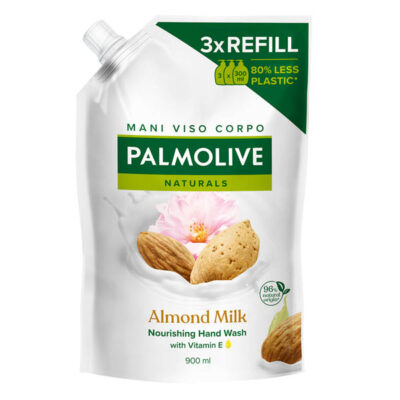 PALMOLIVE ΑΝΤΑΛΛΑΚΤΙΚΟ ΚΡΕΜΟΣΑΠΟΥΝΟ 900ml - (ALMOND MILK) (ΣΑΚΟΥΛΑ)