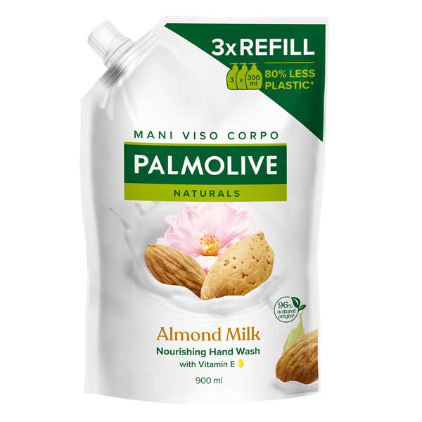 PALMOLIVE ΑΝΤΑΛΛΑΚΤΙΚΟ ΚΡΕΜΟΣΑΠΟΥΝΟ 900ml - (ALMOND MILK) (ΣΑΚΟΥΛΑ)