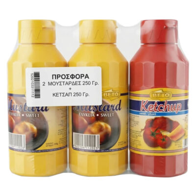 ΒΕΤΟ ΣΕΤ (2 ΜΟΥΣΤΑΡΔΑ 250gr. + KETCHUP 250gr.)