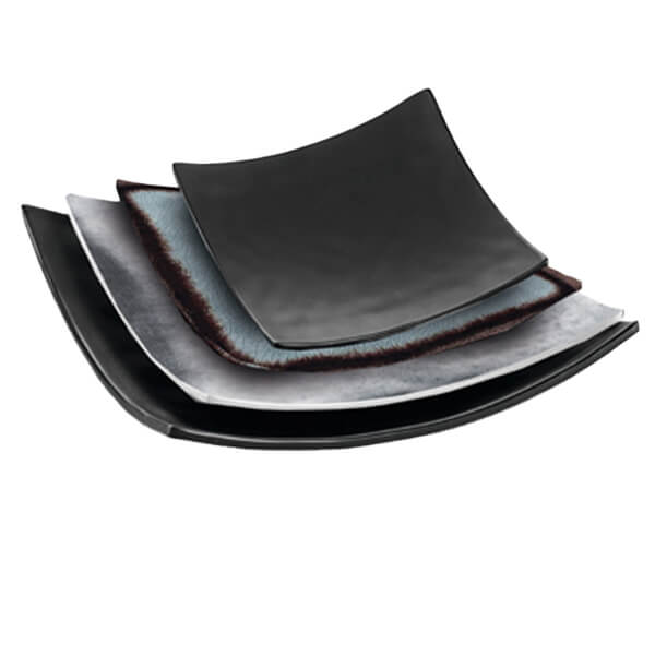 ΠΙΑΤΟ ΤΕΤΡΑΓΩΝΟ ΚΥΜΑΤΙΣΤΟ ΜΕΛΑΜΙΝΗΣ ΣΙΕΛ-ΚΑΦΕ RUSTIC 18.9X18.9X4.5CM