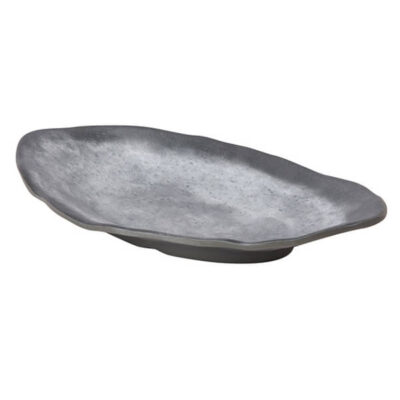 ΠΙΑΤΕΛΑ ΜΕΛΑΜΙΝΗΣ ΟΒΑΛ ΓΚΡΙ ΑΝΟΙΧΤΟ 27.8X14X4.2CM