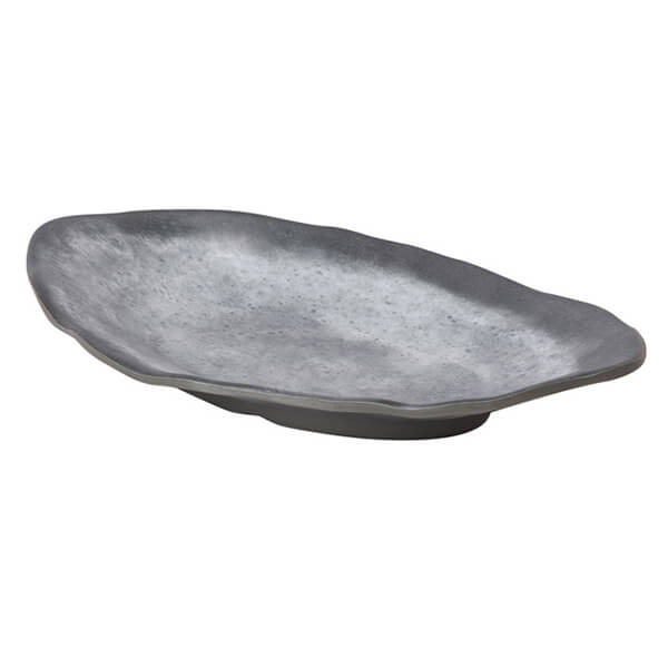 ΠΙΑΤΕΛΑ ΜΕΛΑΜΙΝΗΣ ΟΒΑΛ ΓΚΡΙ ΑΝΟΙΧΤΟ 27.8X14X4.2CM