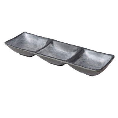 ΠΙΑΤΕΛΑ ΤΡΙΠΛΟ ΜΠΩΛΑΚΙ ΜΕΛΑΜΙΝΗΣ ΓΚΡΙ ΑΝΟΙΧΤΟ 26X9X3.5CM