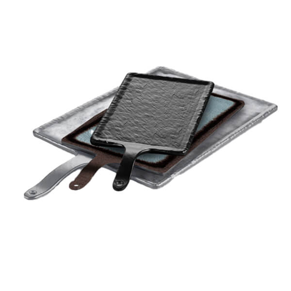 ΠΙΑΤΟ ΜΕΛΑΜΙΝΗΣ ΠΑΡΑΛΛΗΛΟΓΡΑΜΜΟ ΧΕΡΟΥΛΙ ΓΚΡΙ ΑΝΟΙΧΤΟ 36.5X25X18X1.2CM