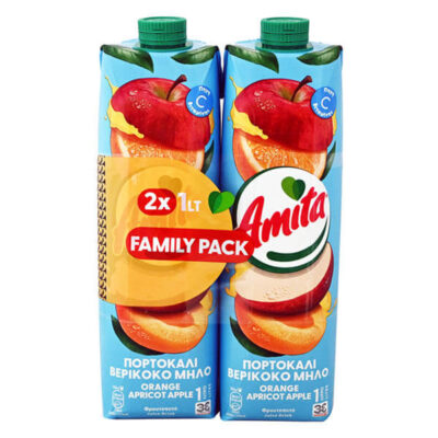 AMITA  2x1lit - (ΠΟΡΤΟΚΑΛΙ ΒΕΡΙΚΟΚΟ ΚΑΙ ΜΗΛΟ)