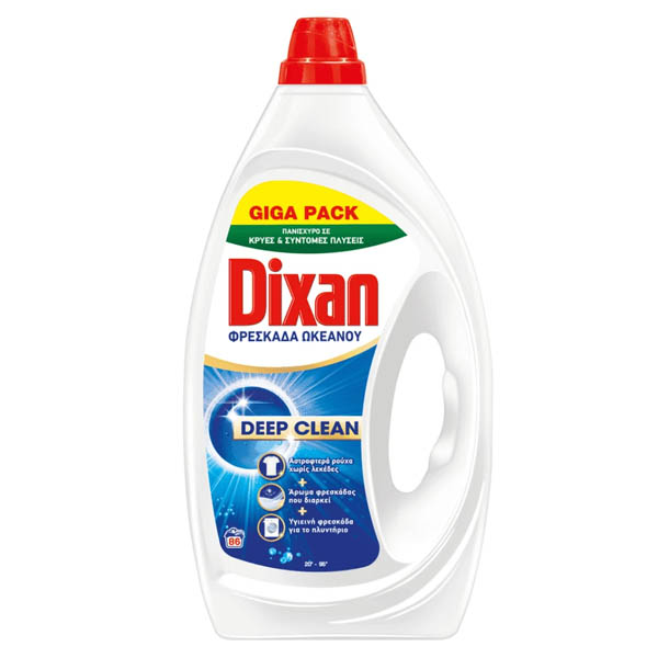 DIXAN ΥΓΡΟ ΠΛΥΝΤΗΡΙΟΥ GEL 86μεζ. - (3,87lit) (ΦΡΕΣΚΑΔΑ ΩΚΕΑΝΟΥ)