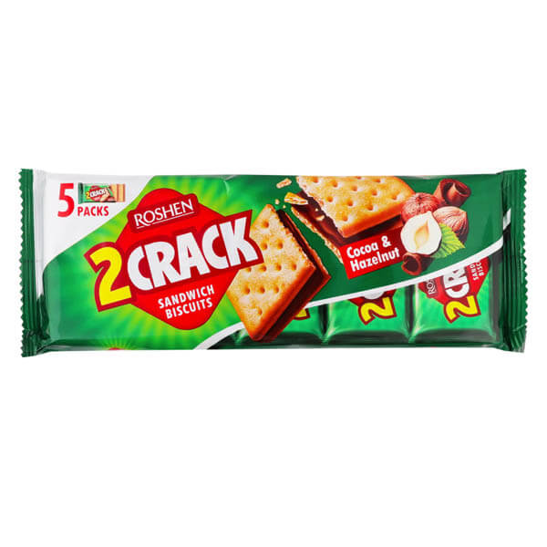 ROSHEN 2 CRACK ΜΠΙΣΚΟΤΑ 190gr - (ΚΑΚΑΟ - ΦΟΥΝΤΟΥΚΙΑ)