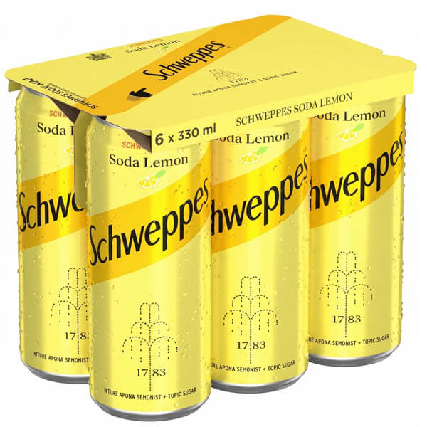 SCHWEPPES ΣΟΔΑ (6x330ml) - (ΛΕΜΟΝΙ)