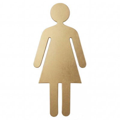 ΣΗΜΑ ΧΡΥΣΟ"ΓΥΝΑΙΚΑ" 7,5Χ16cm