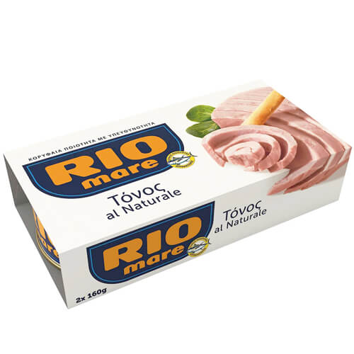 RIO MARE ΤΟΝΟΣ ΣΕ ΝΕΡΟ (2x160gr) - (NATURAL)