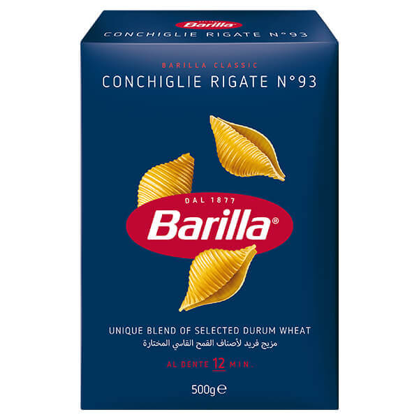 BARILLA 500gr - No  93 (CONCHIGLIE RIGATE)