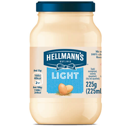 HELLMANN'S ΜΑΓΙΟΝΕΖΑ  225ml - (LIGHT)