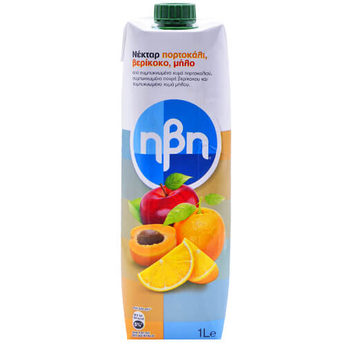 ΗΒΗ ΧΥΜΟΣ 1lit - (ΠΟΡΤΟΚΑΛΙ-ΜΗΛΟ-ΒΕΡΥΚΟΚΟ)