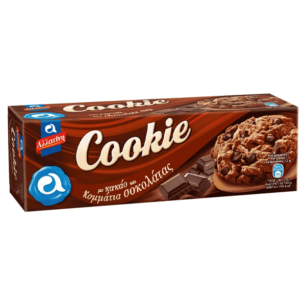 ΑΛΛΑΤΙΝΗ COOKIE 175gr. (ΜΕ ΚΑΚΑΟ ΚΑΙ ΚΟΜΜΑΤΑΚΙΑ ΣΟΚΟΛΑΤΑΣ)