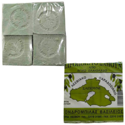 ΣΑΠΟΥΝΙ ΛΕΣΒΟΥ (4x250gr.) - (ΠΡΑΣΙΝΟ)