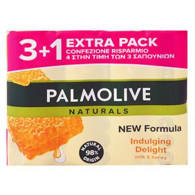 PALMOLIVE ΣΑΠΟΥΝΙ 90gr - (MILK ΚΑΙ HONEY) (3+1 ΔΩΡΟ)
