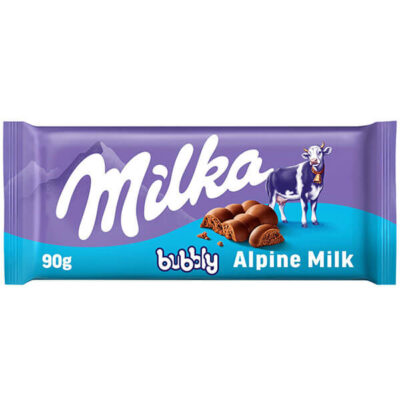 MILKA ΣΟΚΟΛΑΤΑ  90gr - (BUBBLY) (ALPINE MILK)