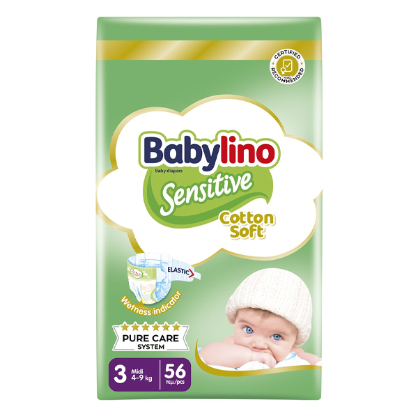 BABYLINO ΠΑΝΕΣ SENSITIVE No3 (56τεμ.) (4-9kg)
