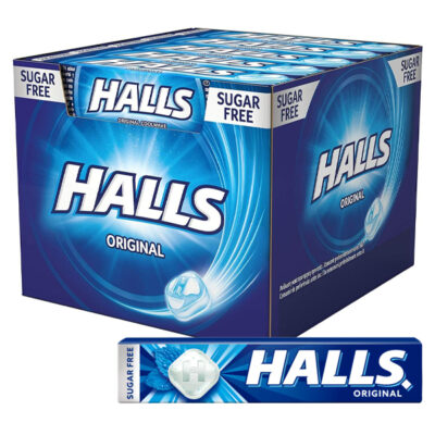 HALLS ΚΑΡΑΜΕΛΕΣ 20x32gr - (ORIGINAL) (SUGAR FREE) (ΜΑΣΟΥΡΙ)