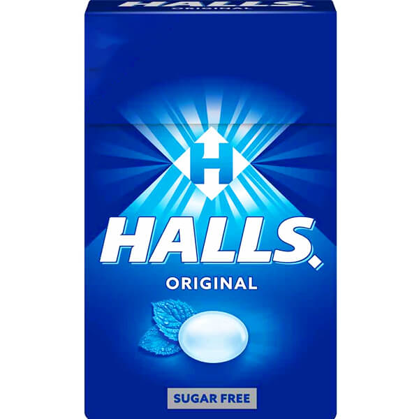 HALLS ΚΑΡΑΜΕΛΕΣ 12x28gr - (ORIGINAL) (SUGAR FREE) (ΚΟΥΤΙ)